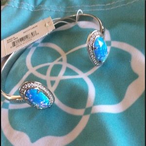 Kendra Scott Erica Koyocera ice Opal Rhodium Cuff